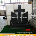 Haobo American Style Black Cross Granite Headstone